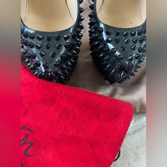 Christian Louboutin platform high heel black spike heels size 36 - Picture 2 of 7